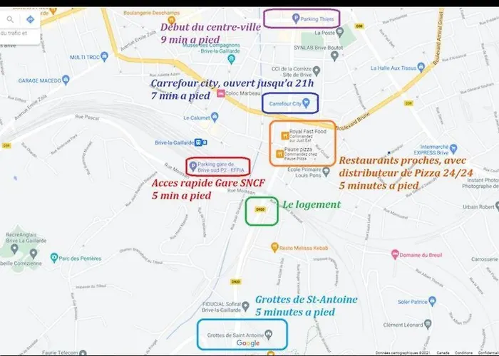 Logement A Brive Avec Terrasse Et Climatisation Pres Du Centre-Ville Et De La Gare - Fibre Internet Et Stationnements Gratuits
